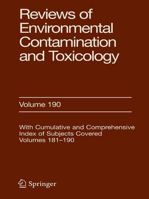 cover image of Reviews of Environmental Contamination and Toxicology 190